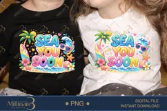 Sea You Soon PNG Summer Beach Design, Tropical Shirt Graphic Product Image 2