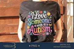 I Love Someone With Autism PNG | Puzzle Piece Autism Aware Product Image 2