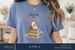 Alone and Loving It PNG, Introvert Cat Sublimation Design, C Product Image 2
