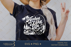 Hooked on Lake Life SVG PNG, Fishing Lake Shirt Design, Funn Product Image 2