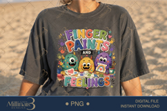 Finger Paints and Feelings PNG, Cute Preschool Teacher Desig Product Image 2