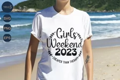 Girl's Trip Cheaper Than Therapy 2023 SVG PNG|Vacation SVG Product Image 2