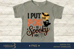 I Put the POO in Spooky PNG |Funny Halloween Humor Design Product Image 2