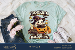 Booked for Halloween PNG, Cute Ghost Reading Spell Book Desi Product Image 2