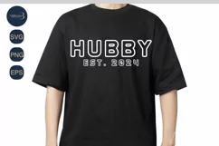 Hubby Est. 2024 SVG PNG Sublimation|Marriage Svg |Groom SVG Product Image 2