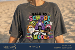Back to School Survival Mode PNG, Funny Teacher Monster Desi Product Image 2