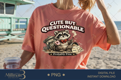 PNGCute But Questionable PNG, Funny Raccoon Sublimation Desi Product Image 2