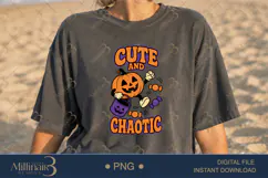 Cute and Chaotic PNG, Funny Chaos Quote Design, Playful Subl Product Image 2