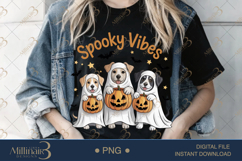 Spooky Vibes Halloween Dog PNG |Ghost Dog, Pumpkin Pu Product Image 2