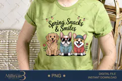 Spring Snacks & Smiles PNG | Cute Dogs in Hoodies Clipart Product Image 2