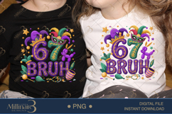 67 Bruh Mardi Gras PNG, Mardi Gras Birthday Shirt Design Pur Product Image 2