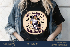 Just Waiting for Halloween Sublimation PNG| Happy Hallowe Product Image 2