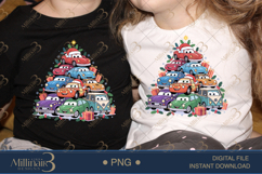 Christmas Cars Tree PNG Clipart | Cute Cartoon Vehicles in H Product Image 2