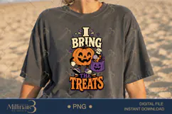 I Bring the Treats PNG, Funny Halloween Candy Quote Design, Product Image 2
