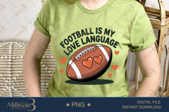 Football Is My Love Language PNG | Cute Football Clipart for Product Image 2