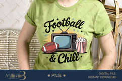 Football and Chill PNG | Game Night Digital Clipart | Game Product Image 2
