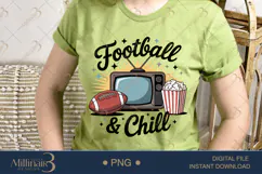 Football and Chill PNG | Game Night Digital Clipart | Game Product Image 2