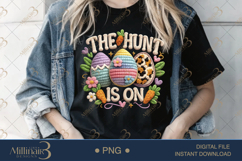 The Hunt Is On PNG, Crochet Easter Egg Hunt Sublimation Desi Product Image 2