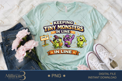 Keeping Tiny Monsters In Line PNG, Funny Halloween Teacher D Product Image 2