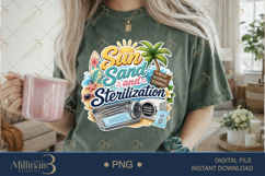 Sun Sand and Sterilization PNG, Dental Assistant Summer Subl Product Image 2