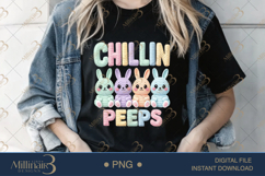Chillin Peeps PNG, Crochet Easter Sublimation Design, Cute P Product Image 2