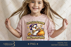 Little Goose Big Treat Bag PNG, Cute Halloween Goose Digital Product Image 3
