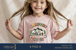 Campfire Cutie PNG, Cute Retro Camping Design with Camper Product Image 3