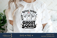 Renal Nurse Ghost Squad SVG PNG, Funny Halloween Renal Nurse Product Image 3