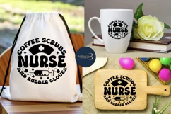 Coffee Scrubs and Rubber Gloves SVG PNG Sublimation |Nurse Product Image 3
