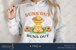 Suns Out Buns Out PNG Funny Summer Duck Clipart | Cute Beach Product Image 3