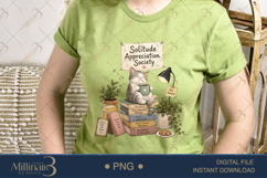 Solitude Appreciation Society PNG, Introvert Cat Sublimation Product Image 3