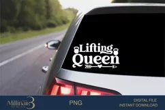 Lifting Queen SVG PNG Sublimation|Workout Gym Fitne Product Image 3