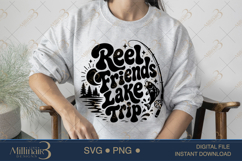 Reel Friends Lake Trip SVG PNG, Funny Fishing Friends Shirt Product Image 3