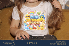 Mini Summer Boss PNG, Cute Kawaii Kids Summer Clipart with Product Image 3
