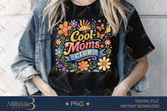 Cool Moms Club PNG, Retro Floral Mom Design, Trendy Groovy Product Image 3