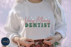 Very Merry Christmas Dentist  SVG Cut Files |Santa Hat Product Image 3