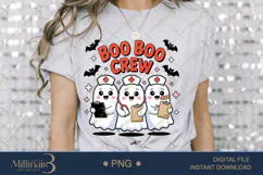 Boo Boo Crew Funny Spooky Nurse PNG |Halloween Nurse PNG Product Image 3