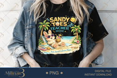 Sandy Toes Teacher Mode PNG Cute Teacher Summer Clipart Product Image 3
