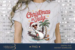 Christmas in July Goose Sublimation PNG | Goose Lover PNG Product Image 3