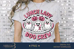 Lunch Lady Boo Crew PNG|Funny School Cafeteria Staff Product Image 3