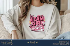 Gender Reveal Team Girl PNG Baby Shower Party Design New bor Product Image 3