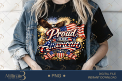 Proud to Be American PNG, Patriotic Eagle Sublimation Design Product Image 3