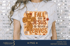 Fall for Jesus Floral Christian Fall PNG Product Image 3