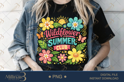 Wildflower Summer Club PNG, Watercolor Floral Summer Design, Product Image 3