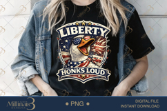 Liberty Honks Loud PNG, Funny Patriotic Goose Sublimation De Product Image 3