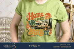 Home Is Where We Park It PNG, Retro RV Camping Sublimation D Product Image 3