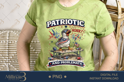 Patriotic and Problematic PNG, Funny Goose Fourth of July Product Image 3
