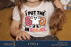 I Put The Boo in Boojee PNG |Cute Halloween Ghost Design Product Image 3