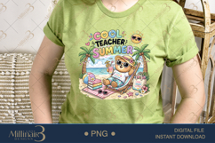 Cool Teacher Summer PNG Cute Teacher Beach Clipart | Funny Product Image 3