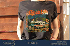 The Great Outdoors Is Calling PNG, Retro RV Camping Sublimat Product Image 3